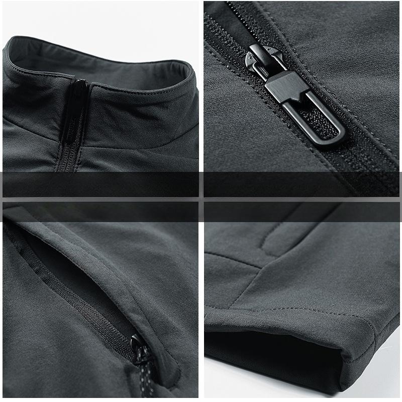 Jackets Men's Autumn and Winter New Windproof Tops Thickened Autumn Casual Trendy Stand-up Collar Sports Jackets