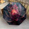 1 PC Automatic Folding Umbrella - Beautiful flowers Pattern, Portable & Foldable Design with 8 Ribs, Christmas Birthday Gifts