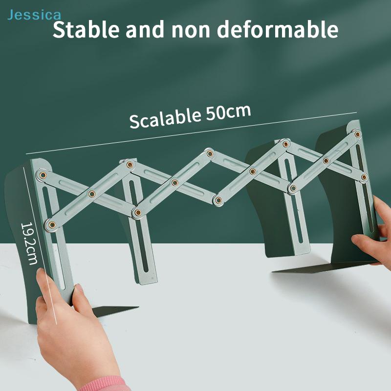 Telescopic Foldable Book Stand | Adjustable Expandable Bookend Organizer For Desks Shelves Home Office