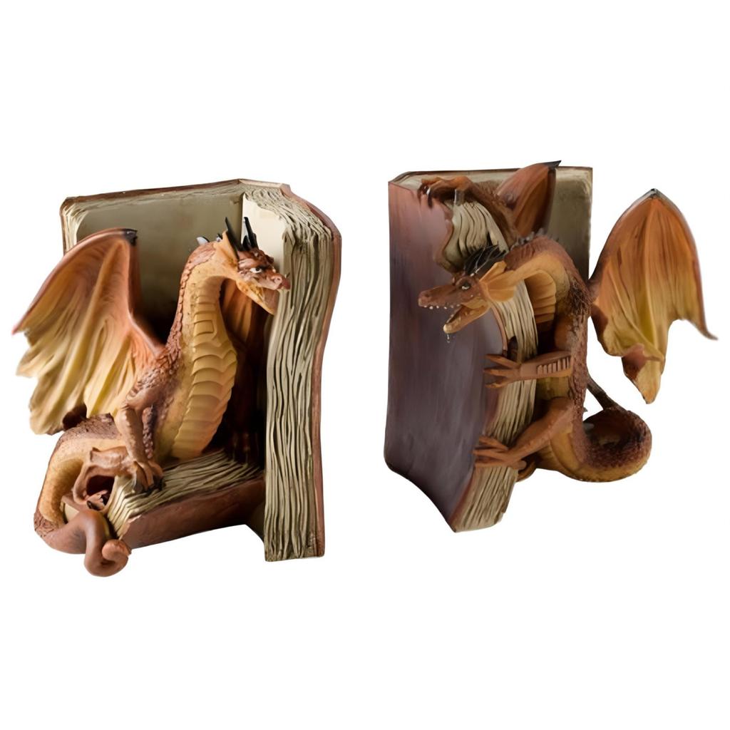 Hidden Dragons Behind Books, Resin Ornaments Book Decorations, Book Ornaments Art