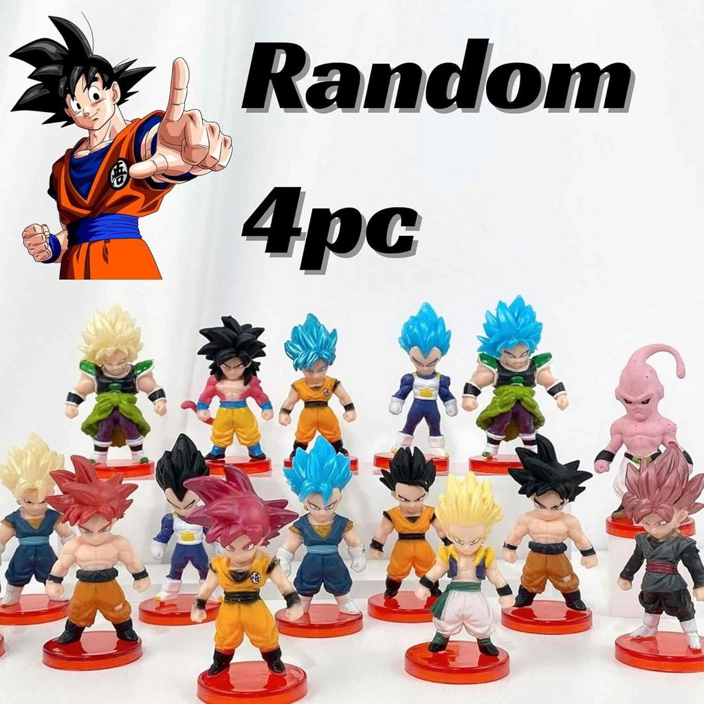 Set di Action Figure RSINC 4 Pezzi Dragon Ball Z Giocattoli per Bambini Giocattolo Animee di Dimensioni 7CM B0CNX8NL3L