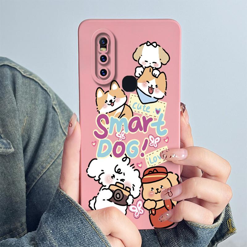 

Casing For Vivo V15 1819 Phone Case vivoV15 Cover Liquid Silicone Cute Cartoon Panda Flower Boys Girls Protective Coque Fundas Vivo V15