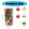 Set of 30 Unique Shape Colorful Baubles Christmas Tree Ornament Electroplated and Painted Sphere for Festival Decors