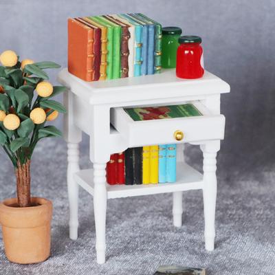 1:12 Dollhouse Miniature Wood Storage Drawer Cabinet Locker Bedside Table Model Decor Toy Doll House Accessories