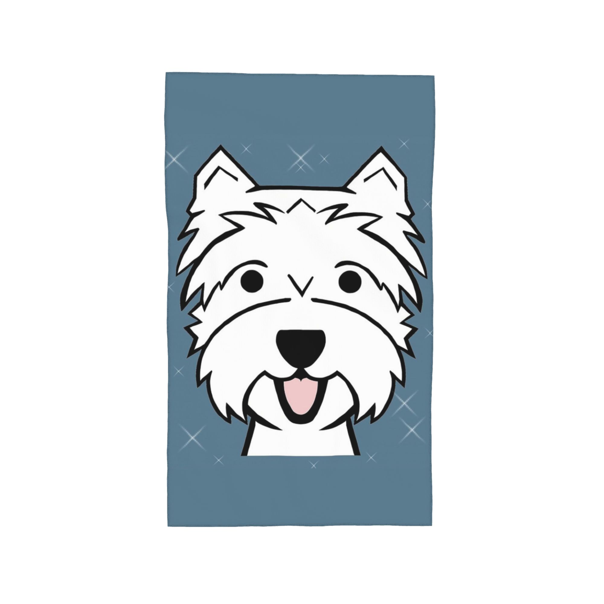 

West Highland Terrier - Westies - Westie dogs - blue Soft Face Towel Quick Dry Pool Bath Cotton Towels Breathable W30*H60(CM)