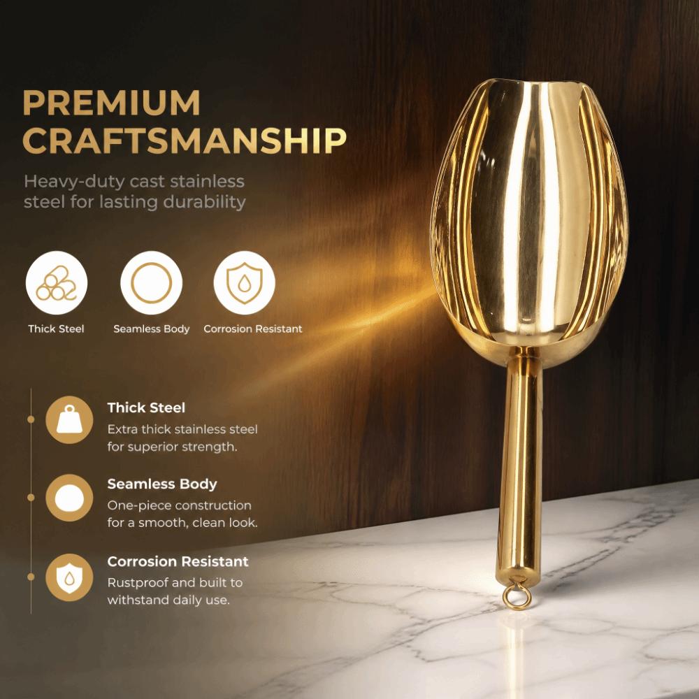 Gold Food Scoop Multi-Purpose Grain Flour Shovel Practical Ice Scoop Kitchen
