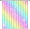 Rainbow Shower Curtain Cartoon Pattern Cute Boho Modern Simple Girls Decoration Bathroom Bathtub Decoration Set with Hooks