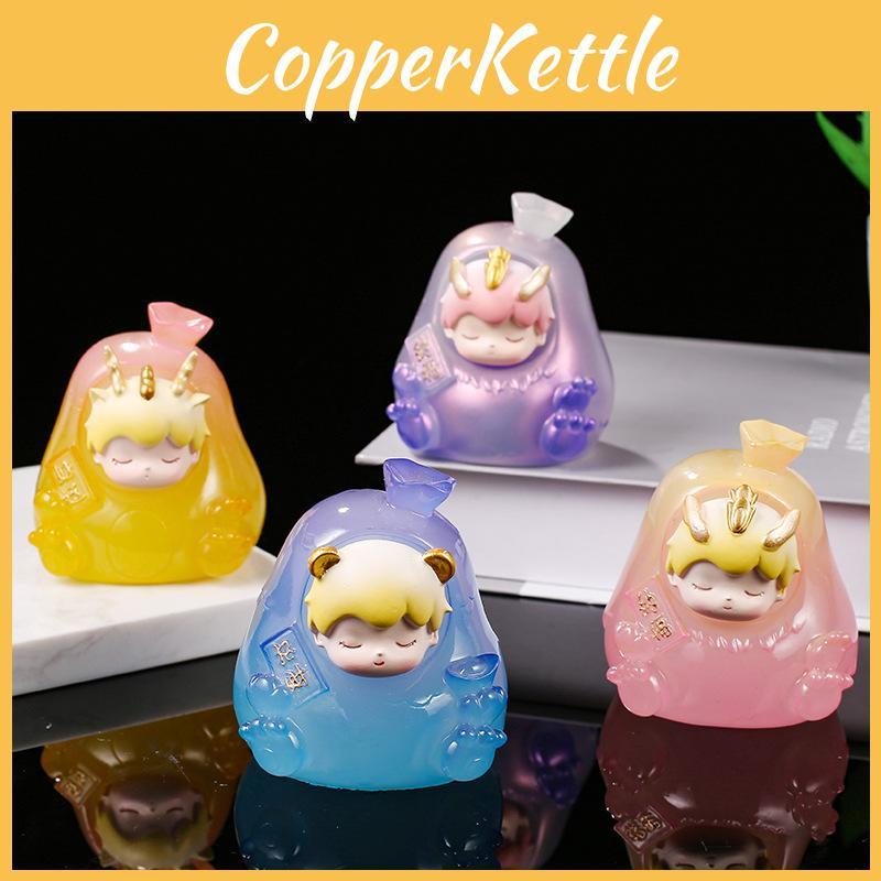 Cartoon Resin Craft Blind Box Night Light Children's Toy Desk Decoration Random Color Starry Sky Creature
