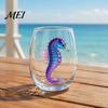 Ocean Style Bar Accessory Octopus Stemless Wine Glass, 3D Marine Animal Printed Themed Glassware Borosilicate Glassware, for Cocktails And Home Unique