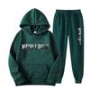 New Fleece Women's Casual Sportswear Hooded Sweatshirt Two-piece Set Casual Set European and American Trendy Brand Men's Loose Fit