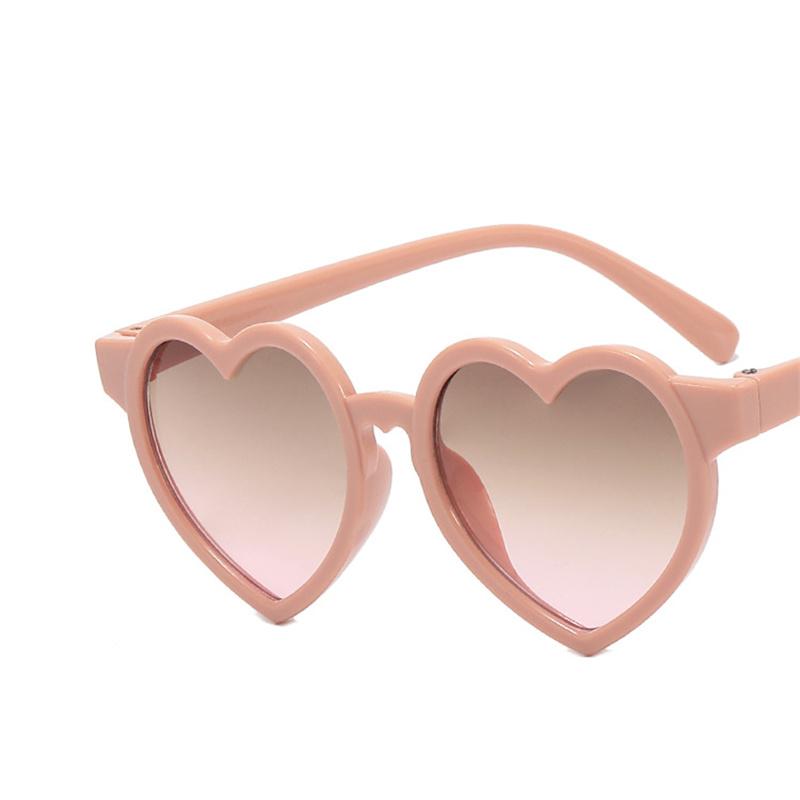 Summer Cute Heart Sunglasses Outdoor Uv Protection Sun Glasses Baby Girls Classic Boy Uv400 Gradient Eyewear