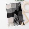 Plaid Scarf for Women 100% Wool Shawl All-Match Tassel Warm Comfortable Luxury Clothes New Fashion Autumn Winter Scarves
