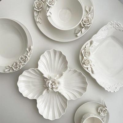 Europäisches Handgefertigtes Keramik Tee- & Dessertgeschirr Set