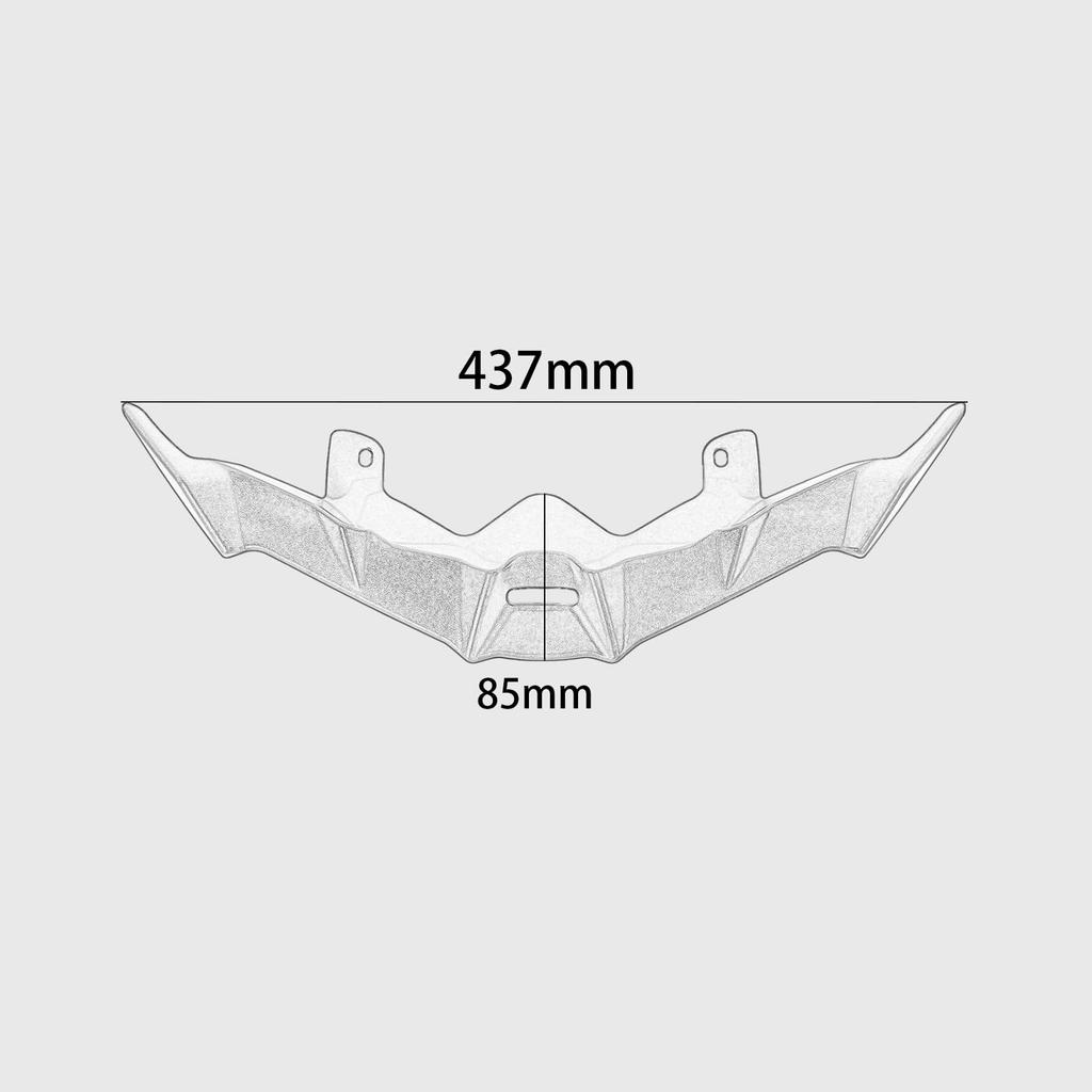 GFARDMOTO Motorcycle Front Fairing Winglet Aerodynamic Spoiler Beak Nose Cone Extension Fixed Wing Kit for Honda ADV160 ADV 160 Fiber / 2023-2025 /