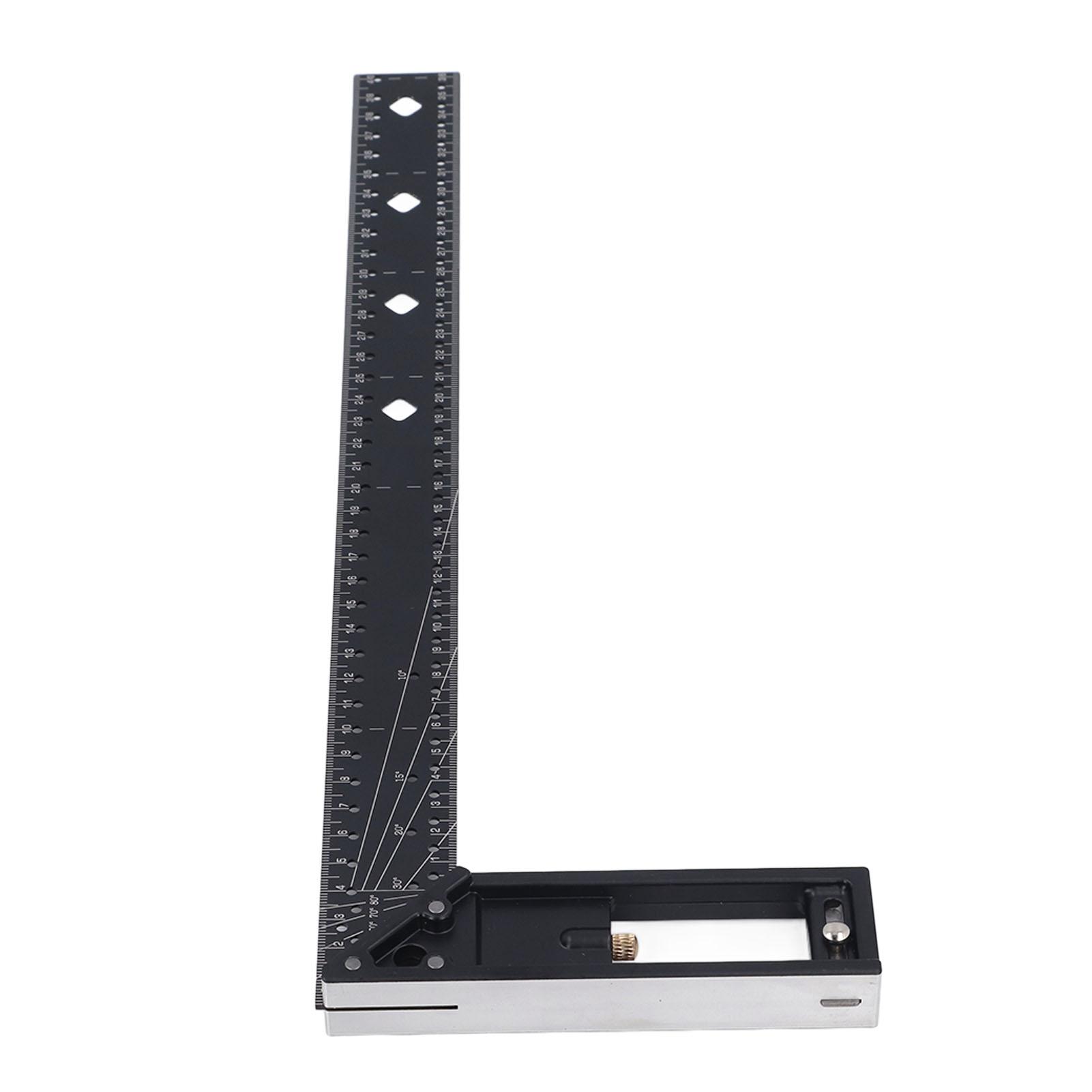 

Многоугольная измерительная линейка 40 см 16 дюймов 45 90 градусов Комбинированный строительный угольник Профессиональная разметочная линейка для деревообработки