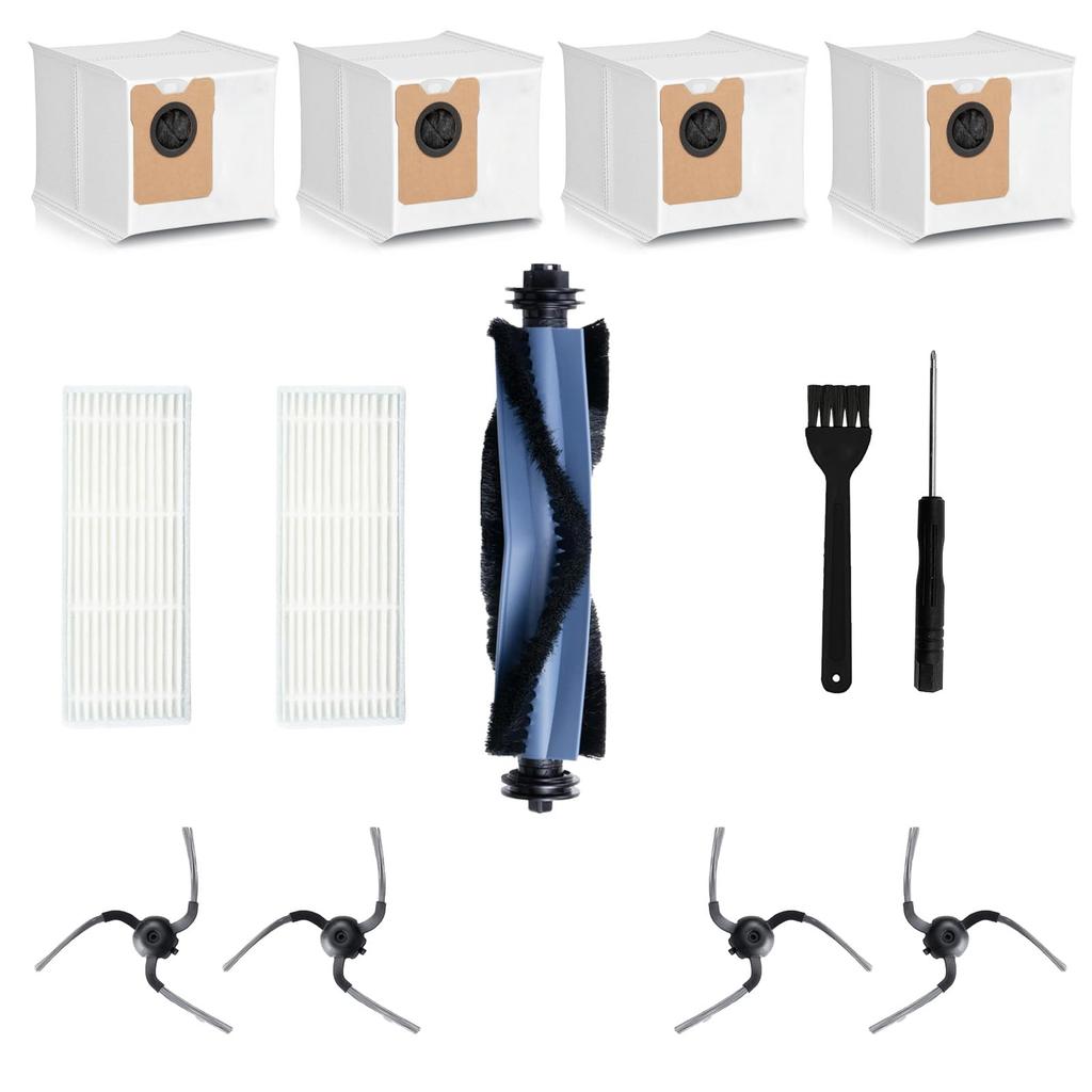 Anker Eufy Robot Vacuum C10 Robot Vacuum Replacement Includes 4 Replacement Paper 2 4 Side and 1 Main Brush Compatible with Anker Eufy Robot