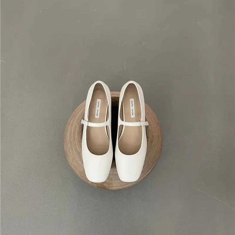 Chaussures Femme Mode Talons Carrés Mary Jane Sandales Été Nouveau Tendance Peu Profond Élégant Zapatos mujer 2024 Extérieur Robe