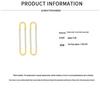 Französische minimalistische geometrische U-förmige Zirkon Titanstahl Ohrringe, 18K vergoldete Stecker