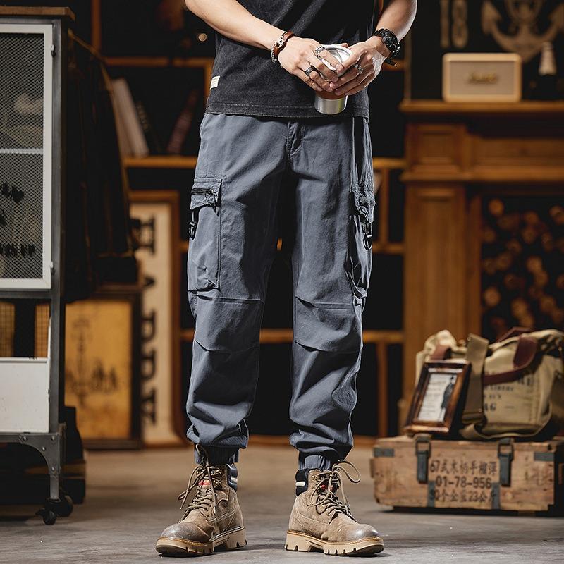 Men's New Overalls Wear-resistant and Dirt-resistant Loose Industrial Style Men's Pants Casual High-end Trendy Brand Men's Pants Men's Clothing