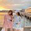 Summer Cartoon Short Sleeved T-Shirt Loose Tie Dye Top Women's Clothing