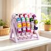 Thread Spool Display Stand Rotating Sewing Organizer, 60 Spools Capacity 360 Degree Swivel Supplies Storage Rack, Embroidery Holder for Room