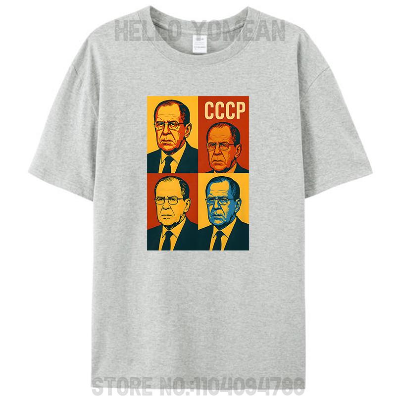 Soviet Union CCCP Retro SSSR Lavrov Women Men's Cotton T-Shirt Tee Shirts Tops