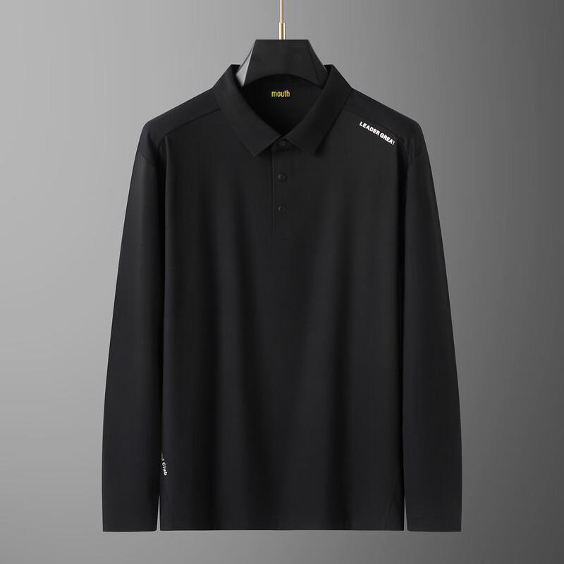 DIBINZE Men's Plus Size Long Sleeve Polo Shirt