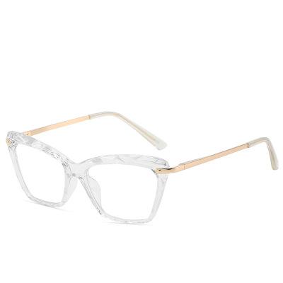 Montatura per occhiali vintage cat-eye da donna Montatura per occhiali ottici retrò Montatura per occhiali scolpita Occhiali finti trasparenti Oculos