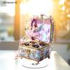 1pc, 2D, Flat, Rotating, Acrylic, Music Box Dancing Angel, Ballerina, Colorful, Desktop Decoration, Home Furnishings