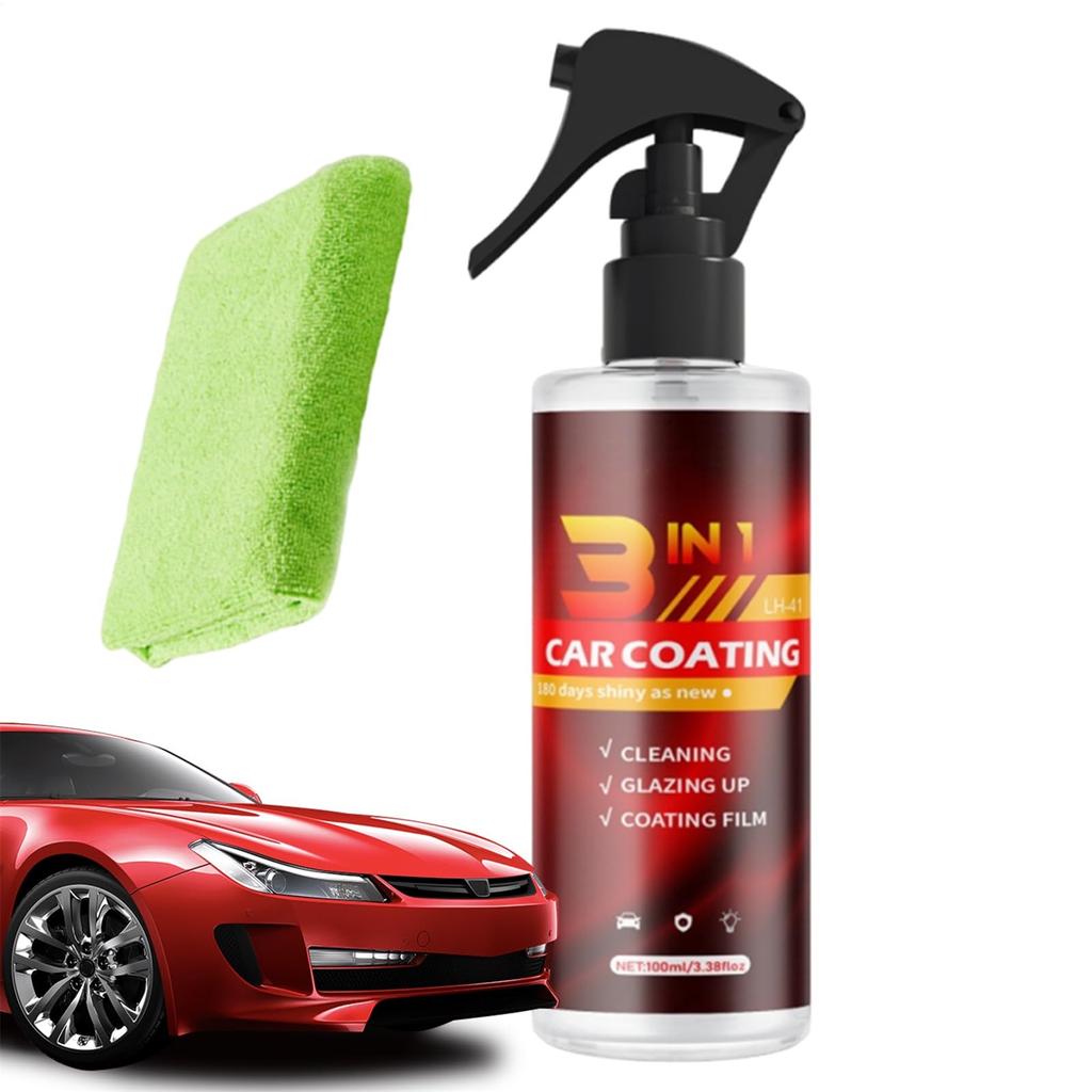Autolackversiegelungsspray 100ml, Wetterbeständige Reinigung und Werkzeug, Hochglanzfinish für Automobildetailling, Langlebiges Glas, Karosserierestaurierungszubehör