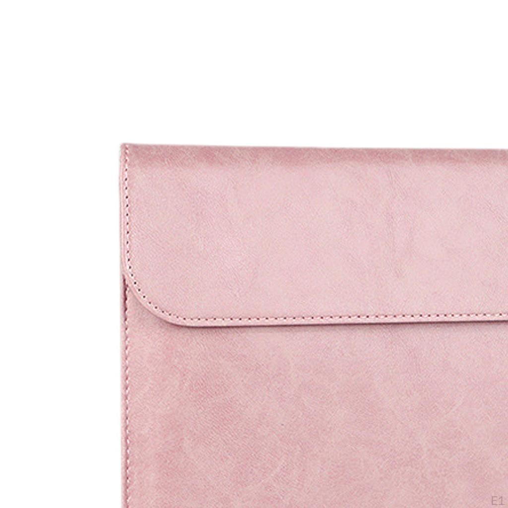 Laptop Sleeve 14 15 Inch Lightweight Dustproof Outdoor Cover Soft for Macbooks Storage PU Leather