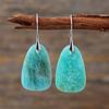 High End Tianhe Stone Pendant Earrings with Elegant Geometric Shapes, Popular European and American Jewelry Accessories