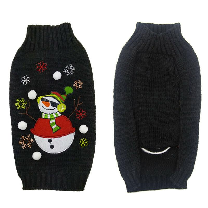 Christmas Dog Sweater Cute Cartoon Reindeer Xmas Pet Costume Puppy Cat Warm Clothes For Small Dogs Chihuahua Pug Winter Clothing