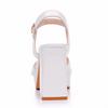 Fashion Women Party Evening Wedding Shoes for Women Summer Fashion Women Platform Super High White Peep Toe Sandals Plus Size 34-42