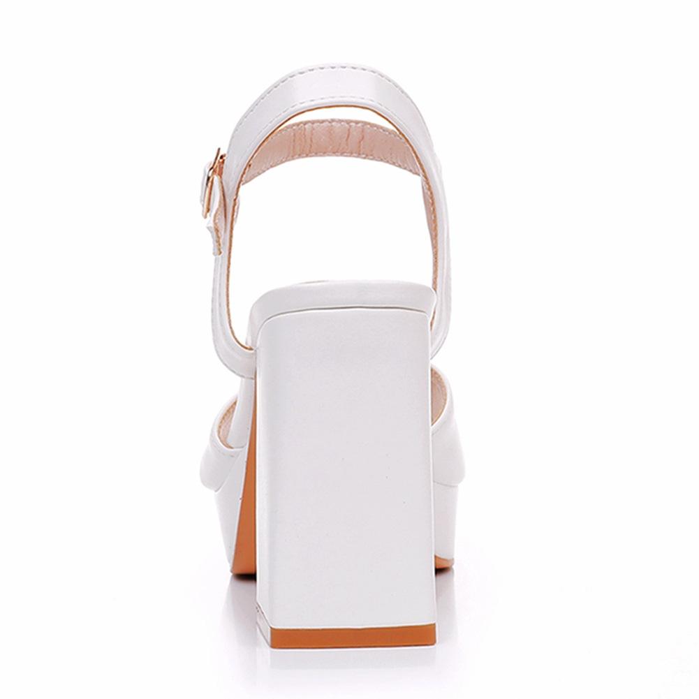 Fashion Women Party Evening Wedding Shoes for Women Summer Fashion Women Platform Super High White Peep Toe Sandals Plus Size 34-42