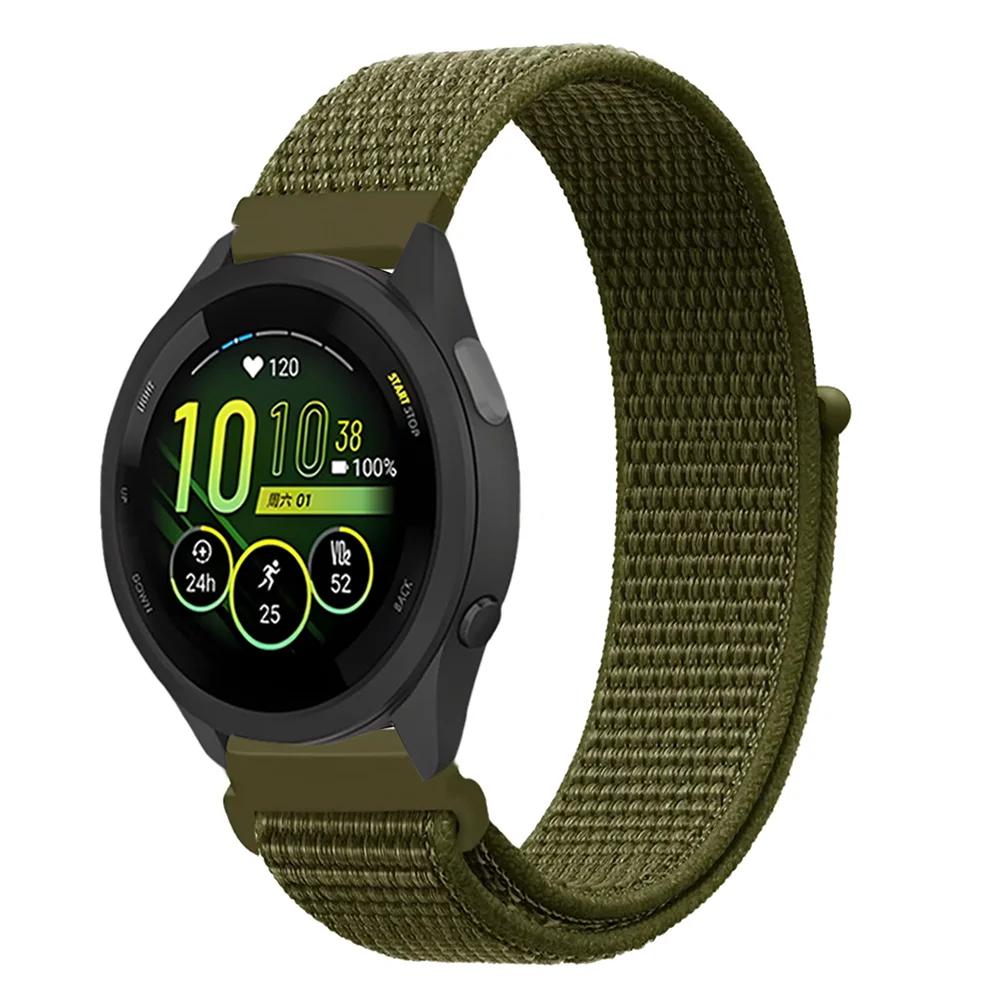 20mm 22mm Pletený nylonový smyčkový řemínek pro Garmin Forerunner 165 55 965 265 255 955 Venu 3 Náramek pro Garmin Active/Vivoactive 5