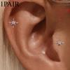 1PAIR women's fashion stud earrings, octagonal star stud earrings, simple, small and versatile, suitable for gift-giving daily vacation wear