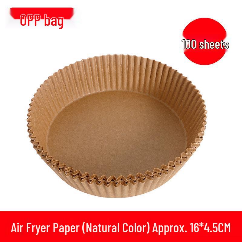 High-Temp Resistant Oil-Absorbing Air Fryer Paper Liners - Food Grade, Round, Ideal for Baking & BBQ
