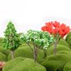 Plastic Mini Simulation Trees Kawaii Willow Sakura Mini Home Decoration Garden Microlandscape Miniatures Figurines