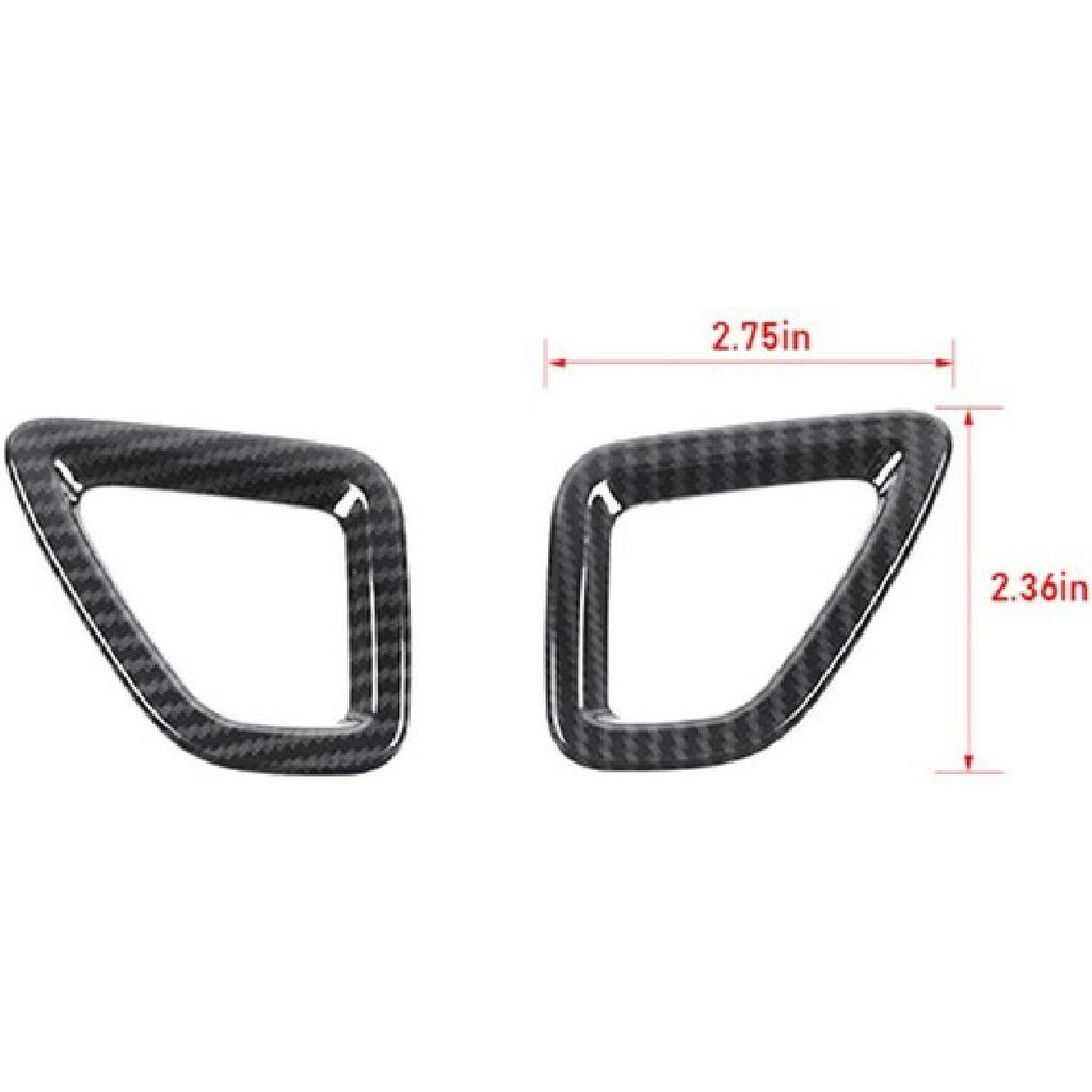 Dashboard Air Condition Vent Trim Cover for Jeep Cherokee 2014- Carbon Fiber