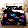 Purple Lavender Butterfly Comfortable Duvet Quilt Cover Pillowcase Bedding Set Children Bedroom Decoration Home Textile