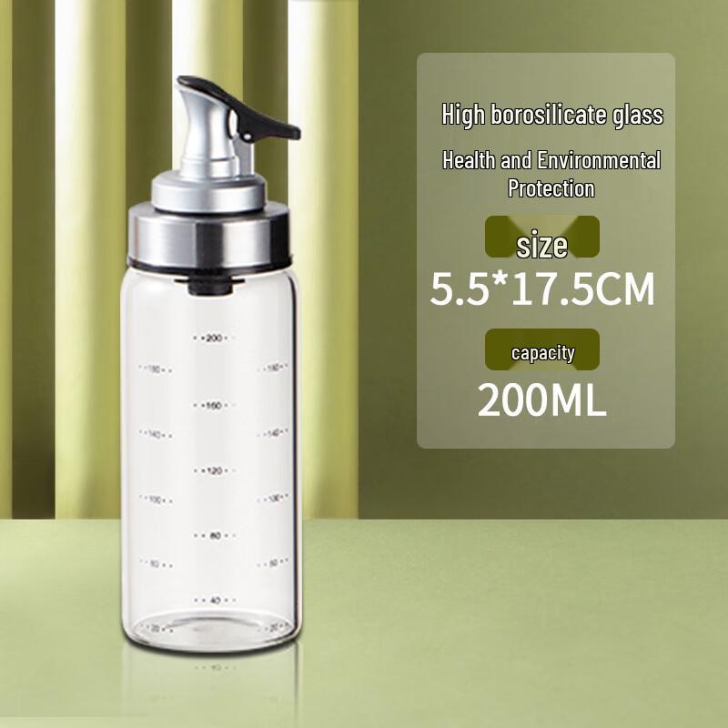 TLXT 200ml Borosilicate Glass Oil & Vinegar Dispenser Set