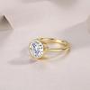 Nabest   CopperGold Plated Women Rings 3EX VVS1 D Color Round Cut 3 CT Real Moissanite Lab Diamond Ring Fine Jewelry
