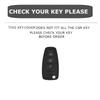 Leather Car Key Case Cover For Ford Focus Fiesta Kuga Mondeo C-Max S-Max Galaxy EcoSport Transit Remote Fob Protector Key Bag