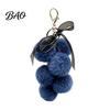 Fruit Bag Charm Plush Grape Keychain for Handbags, Fuzzy Cluster with Bow, Decorative Fluffy Ball Keyring Backpacks and Purses Accessory