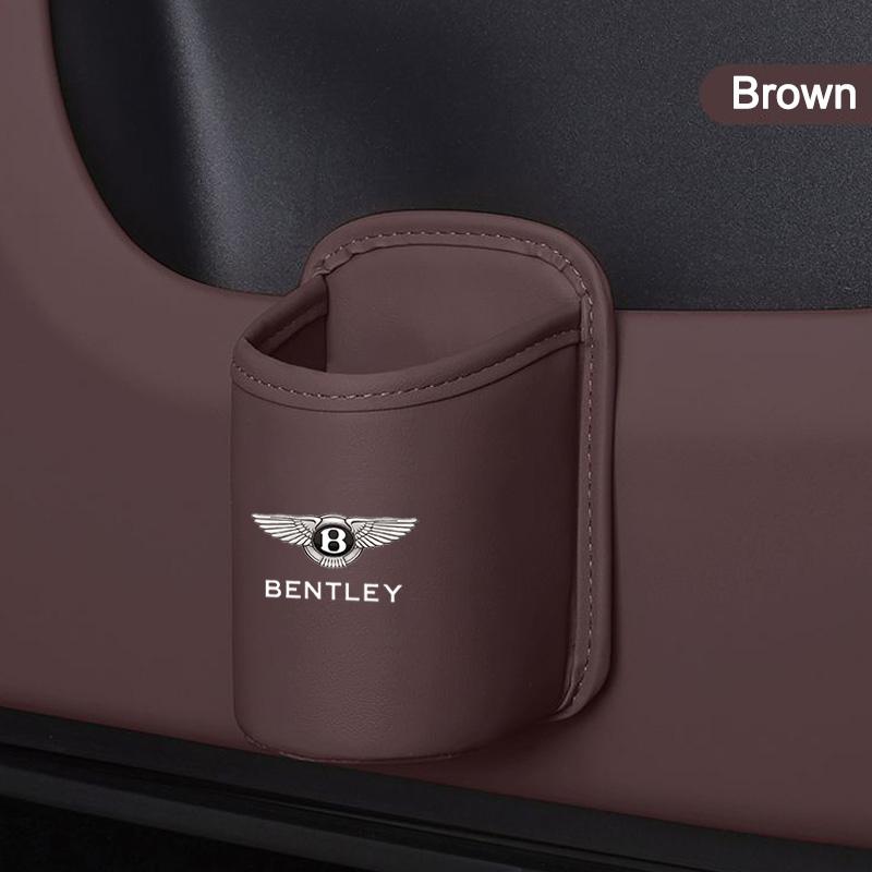 Universal Leather Car Seat Drink Rack Ater Cup Box Accessory For New Bentley Flying Spur Continental GT Bentayga Mulsanne