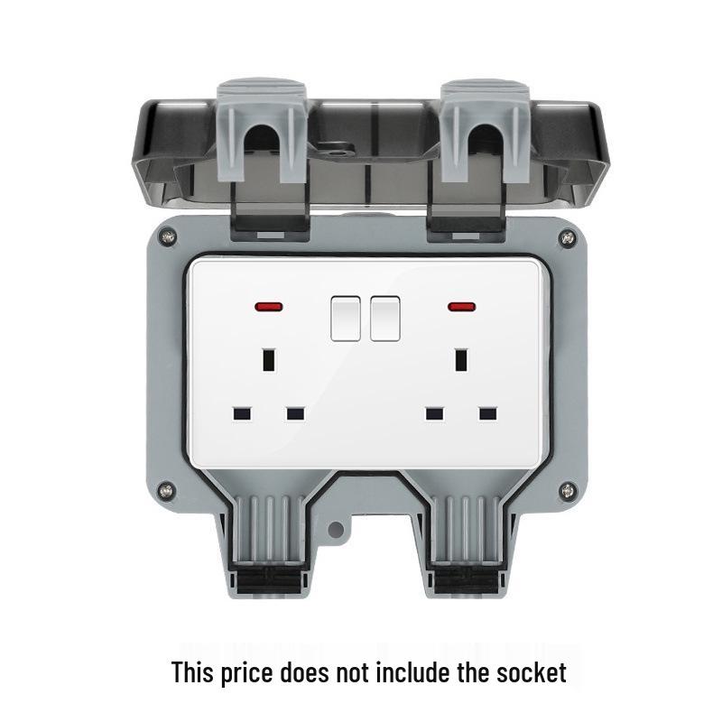 13A British Standard Socket with USB & Type-C Fast Charging, Light Switch, Black Panel for Hong Kong & Macau