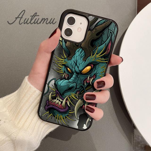 Chinese Dragon Phone Case for iPhone 11 12 13 14 Pro Max Mini X XR XS SE 2020 6S 7 8 Plus Samsung Galaxy S21 S22 Shell Coque