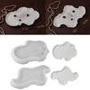 DIY Crystal Droplet Gypsum Cement Mold European Style Lace Relief Storage Tray Resin Mould Mirror Surface Silicone Molds