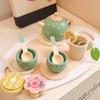 Wooden Kids Tea Set Pretend Play Food Kitchen Accessories Creative Imaginative Toy for Girls Birthday Tea Party Playroom